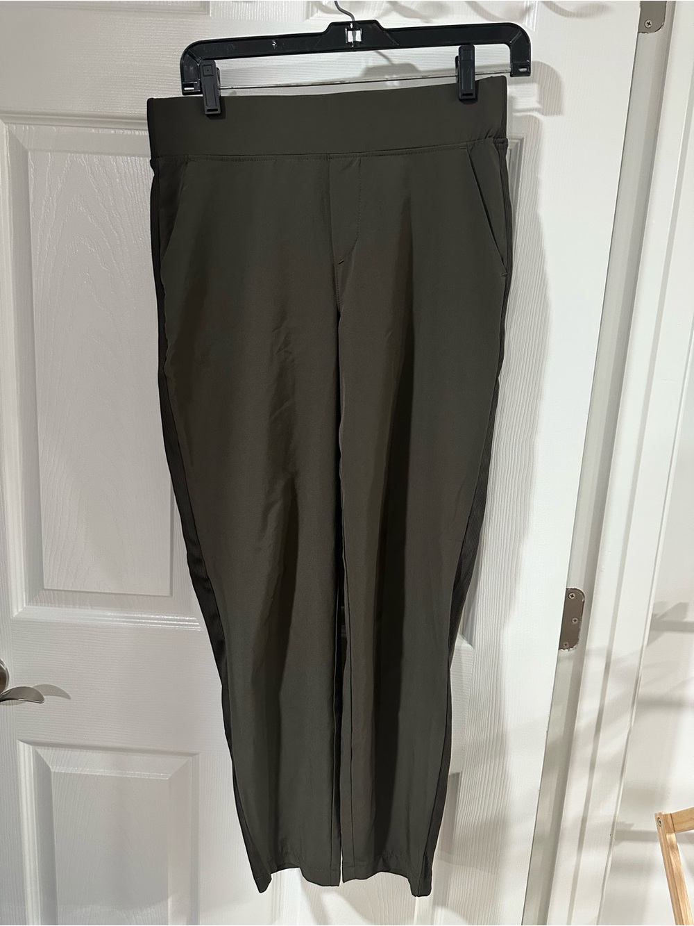 Olive Green Dress Pants with Side Panels